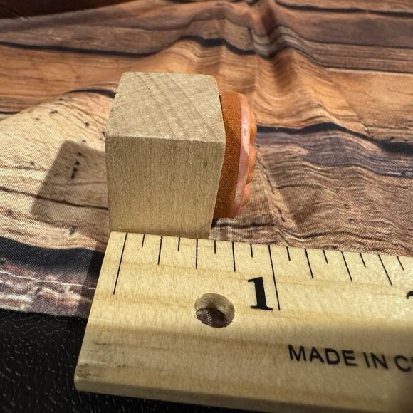 Flower Rubber Stamp Wooden Mounted Crafting Scrapbooking Greeting Cards Floral - Picture 9 of 9